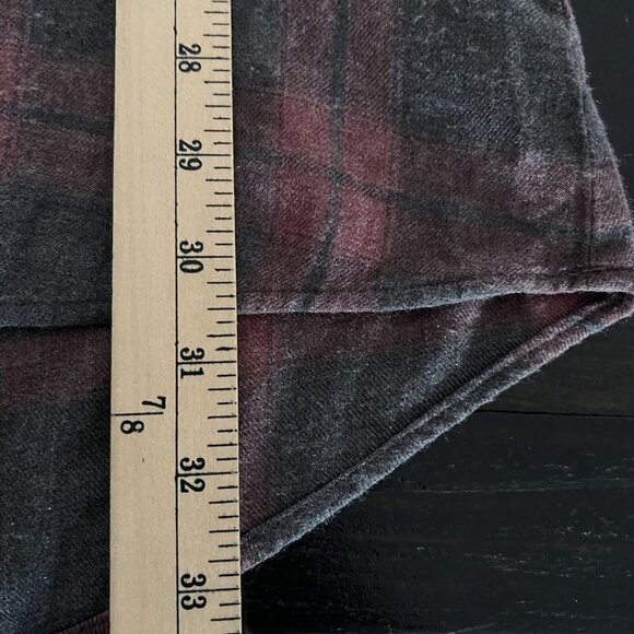 Cloth & Stone Womens Long Tunic Red Black Plaid Collared Long Sleeve Top XS - Picture 11 of 12